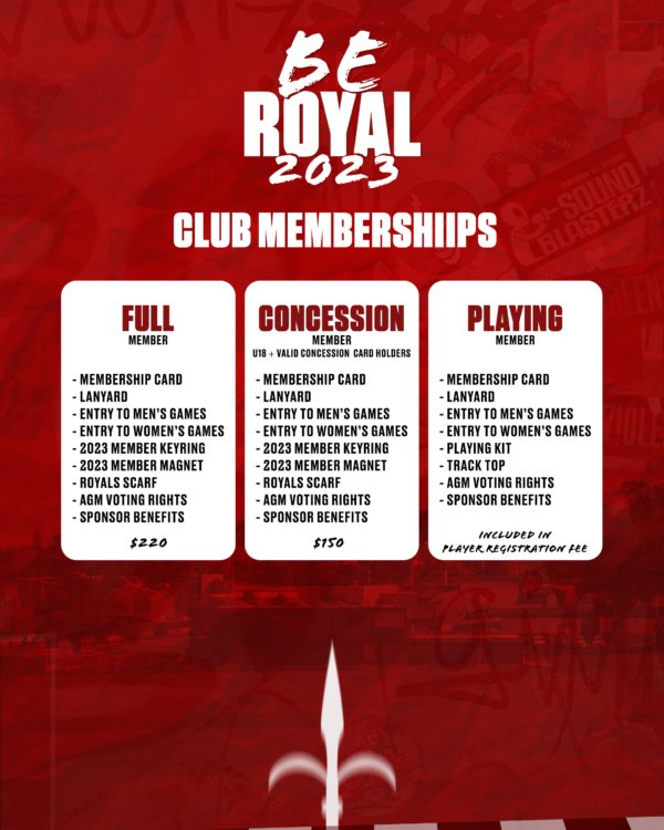 #BeRoyal - Essendon Royals Non-Playing Memberships - Season 2023